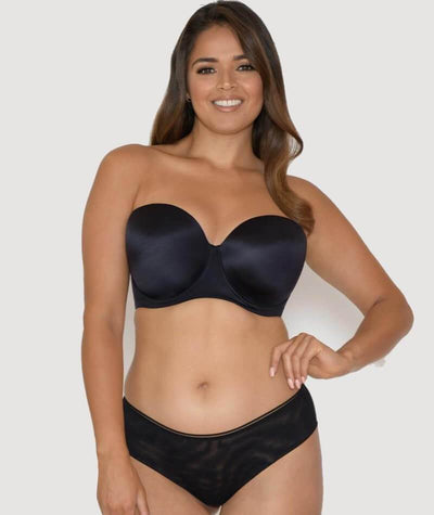 Curvy Couture Smooth Strapless Multiway Bra, Black, Size 38H, from