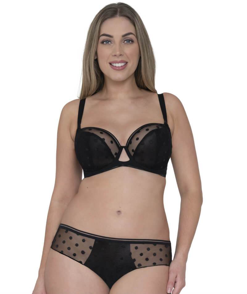 Sheer Mesh Spotty Bralette and Knickers Set