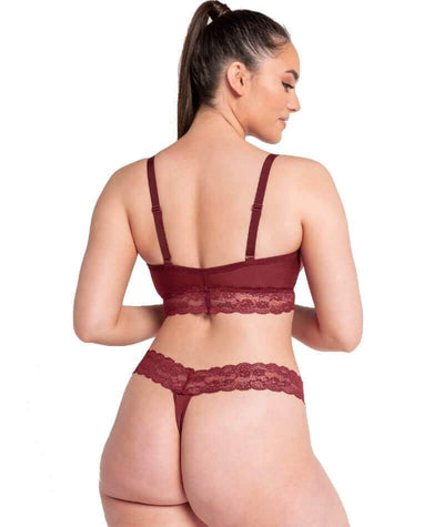 Curvy Kate Twice the Fun Reversible Thong - Oxblood/Black Knickers