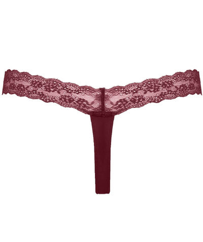 Curvy Kate Twice the Fun Reversible Thong - Oxblood/Black Knickers