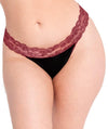 Curvy Kate Twice the Fun Reversible Thong - Oxblood/Black Knickers