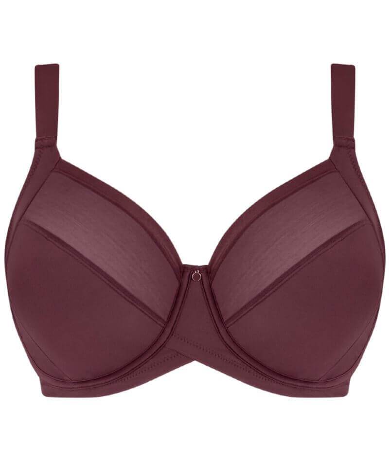 Women's Bra Full Coverage Floral Lace Plus Size Underwired Bra， A Daily Bra  for All Seasons (Color : Red Wine, Size : 44F)