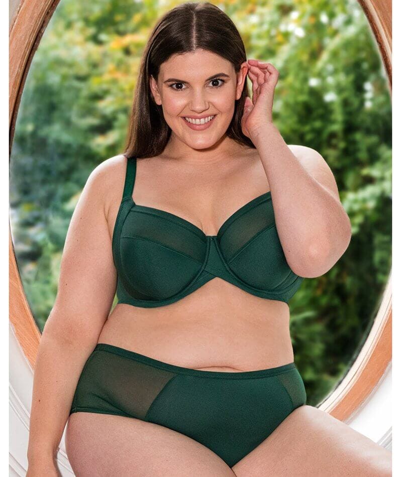 Stunning Forest Green Longline Bra - Size 28G - Brand New with Tags