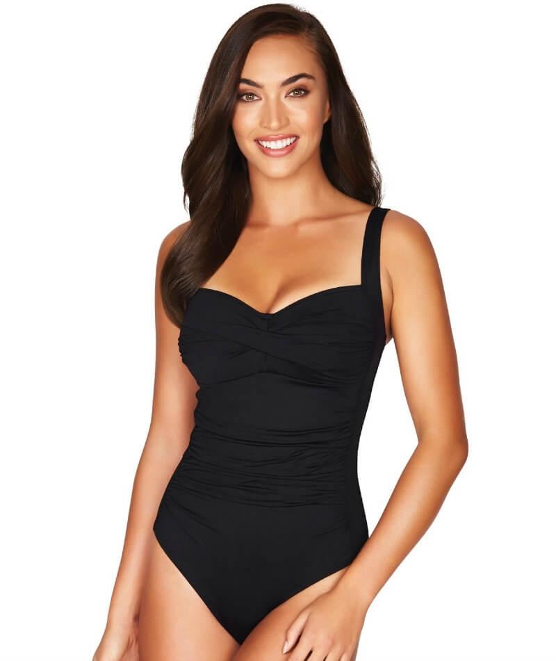 Sea Level Essentials Twist Front B Dd Cup One Piece Swimsuit Black