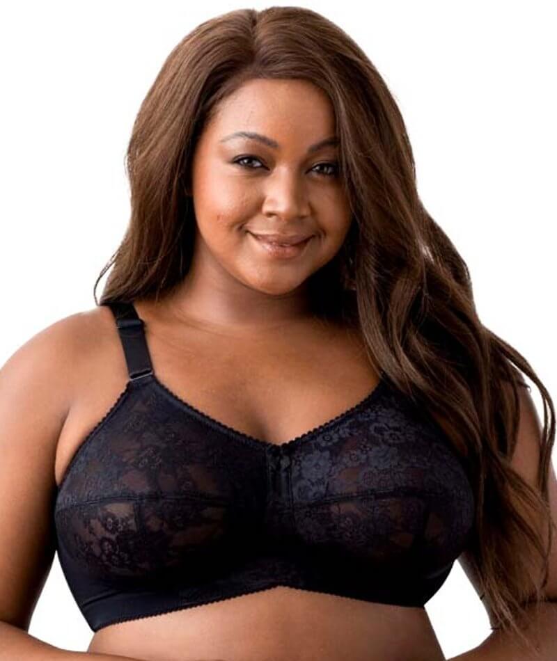 Elila Embroidered Lace Wire-free Bra - Black