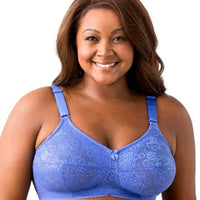 Elila Embroidered Lace Wire-free Bra - Cobalt - Curvy Bras