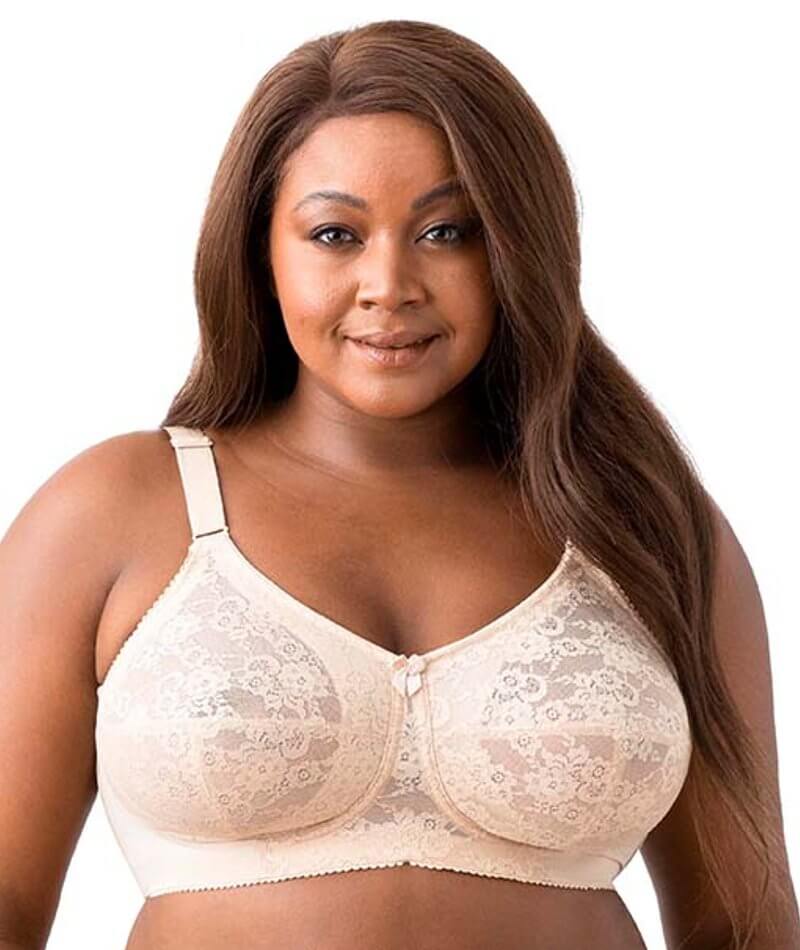 Women Plus Size Embroidered Underwire Full Coverage Bra (36D, Black) at   Women's Clothing store