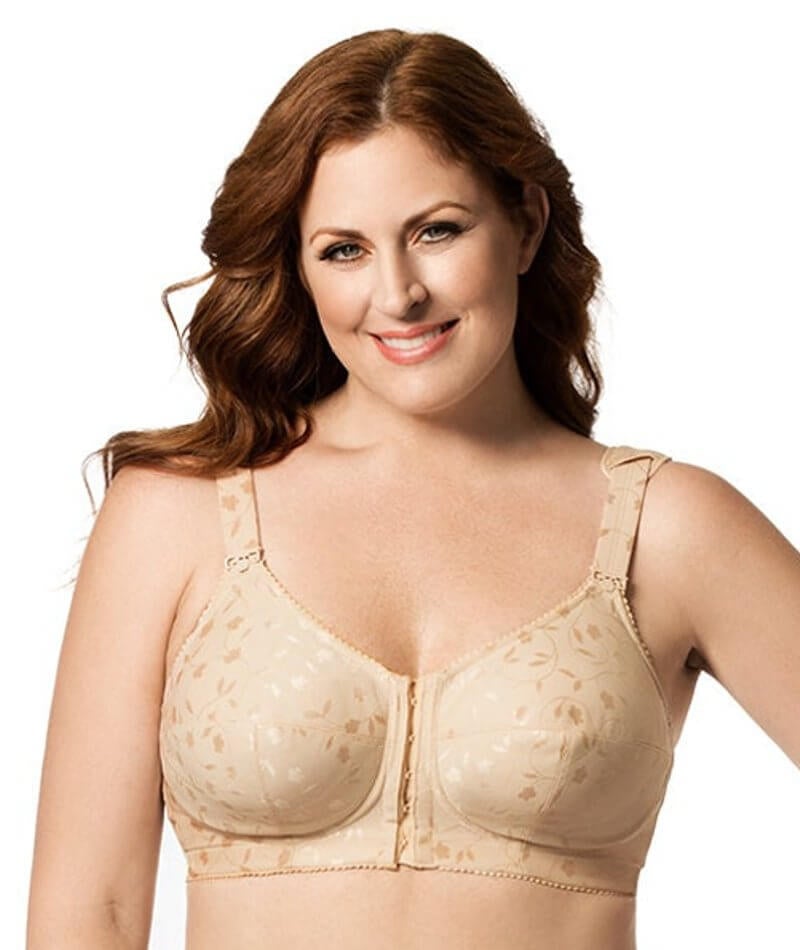 Elila Jacquard Full Support Softcup Bra (1305)- Nude