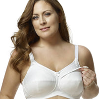 Elila Cotton Cup Wire-free Nursing Bra - White