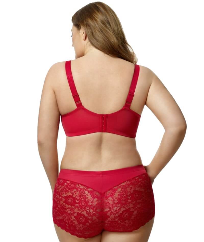 Red Lined Elastic Lace Bandeau Top, Strapless Bra -  Hong Kong