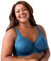 Elila Full Coverage Stretch Lace Underwired Bra - Teal Bras