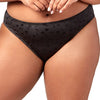 Elila Jacquard Brief - Black Knickers 2XL Black