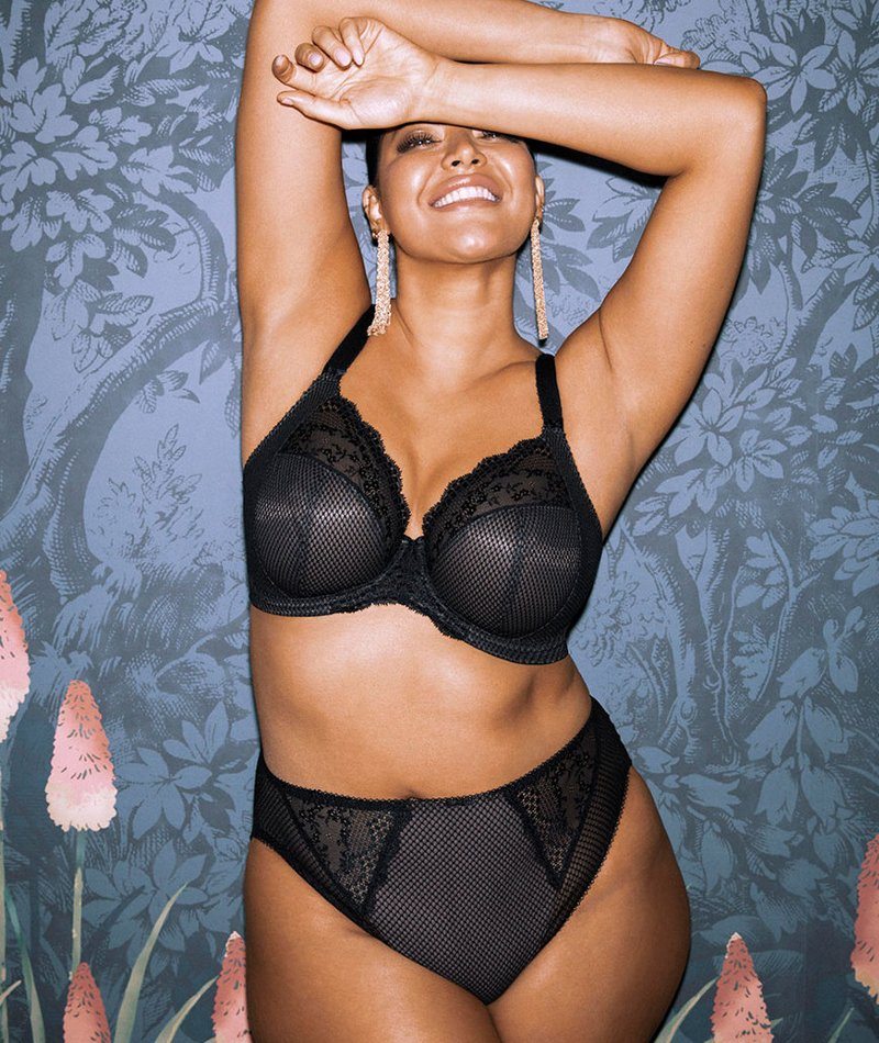 Elomi - Model Curvy Amelia wearing our Charley bralette in Black,  empowering us all by accepting herself for who she is and reminding us all  to be kind to ourselves! We'd love