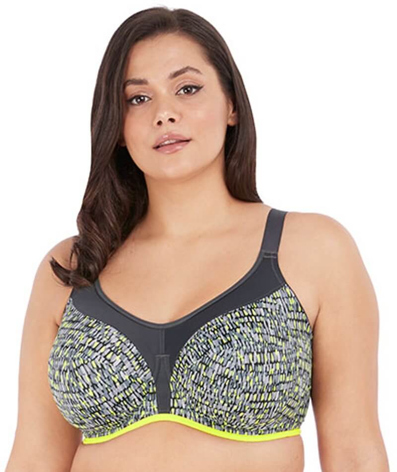 Pour Moi Energy Reach Underwire Light Padded Sports Bra (97002),32G,Marble