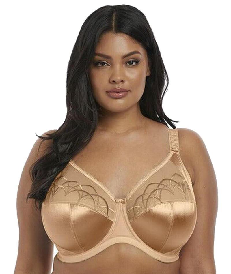 NWT Elomi Women's 34K Plus-Size Cate Underwire Full Cup Banded Bra, Pecan