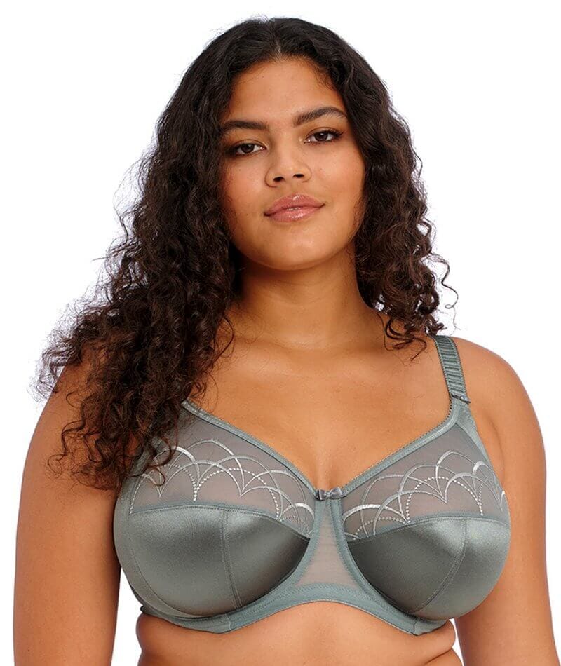 Elomi Womens Cate Wirefree Soft Cup Bra, 44DD, White