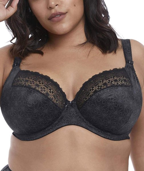 Elomi Kim Side Support Plunge Bra Size 36K Underwire Stretch Lace Black NWT  $66 - Helia Beer Co