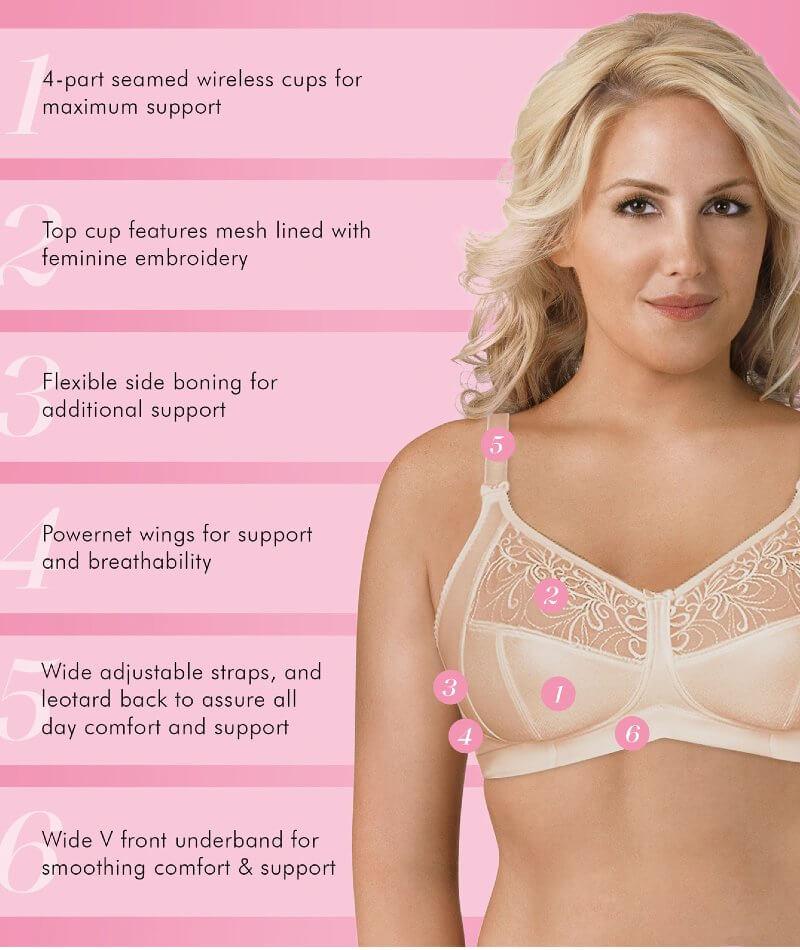 Exquisite Form Plus Size Wireless Side Shaping Soft Bra in Rose