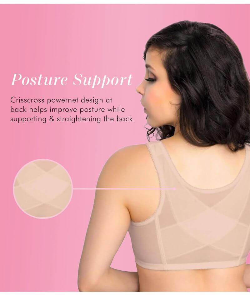Women's Full Coverage Front Closure Wire Back Support Posture Bra Workout  Sports Bras for Women : : Clothing, Shoes & Accessories