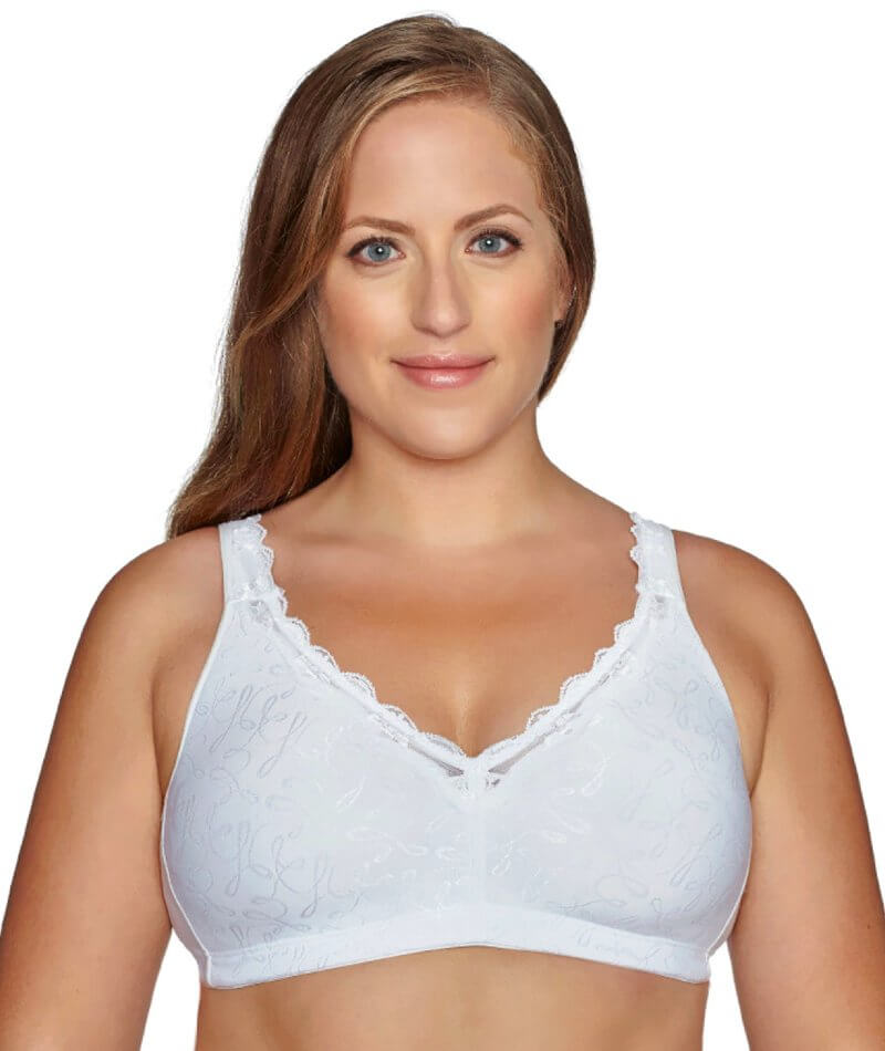 Wweixi Polyester Exquisite Craft And Comfortable Fit Sports Bra Fitness And  Yoga No Loose Thread Top Bras white XXL
