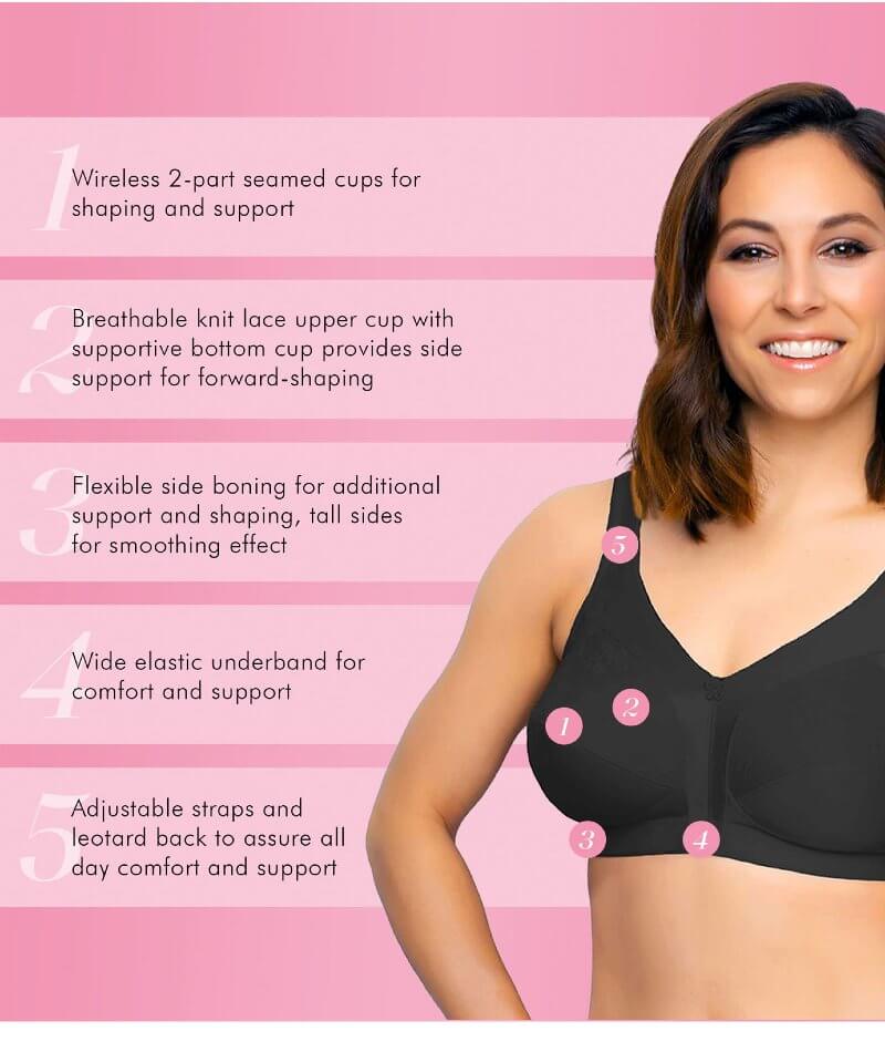 “Love this bra, have been wearing for many years! The sides are wide enough  to provide side support & the cups are smoo