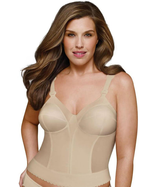 Glamorise Front-Closure Cotton T-Back Wire-Free Comfort Bra - Cafe