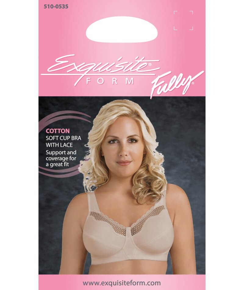 Comfortable full cup bra, lace overlay, C to K-cup