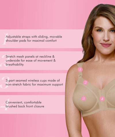 Exquisite Form® Fully® Front-Close Classic Support Wireless Bra