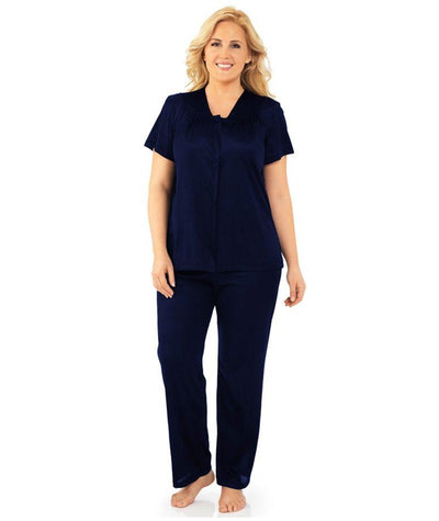 Exquisite Form Short Sleeve Pajamas - Navy Sleep / Lounge