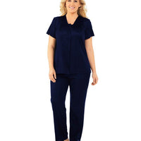Exquisite Form Women's Plus Size Coloratura Sleepwear Short Sleeve Pajama  Set 90807, Amaranth, 1X at  Women's Clothing store
