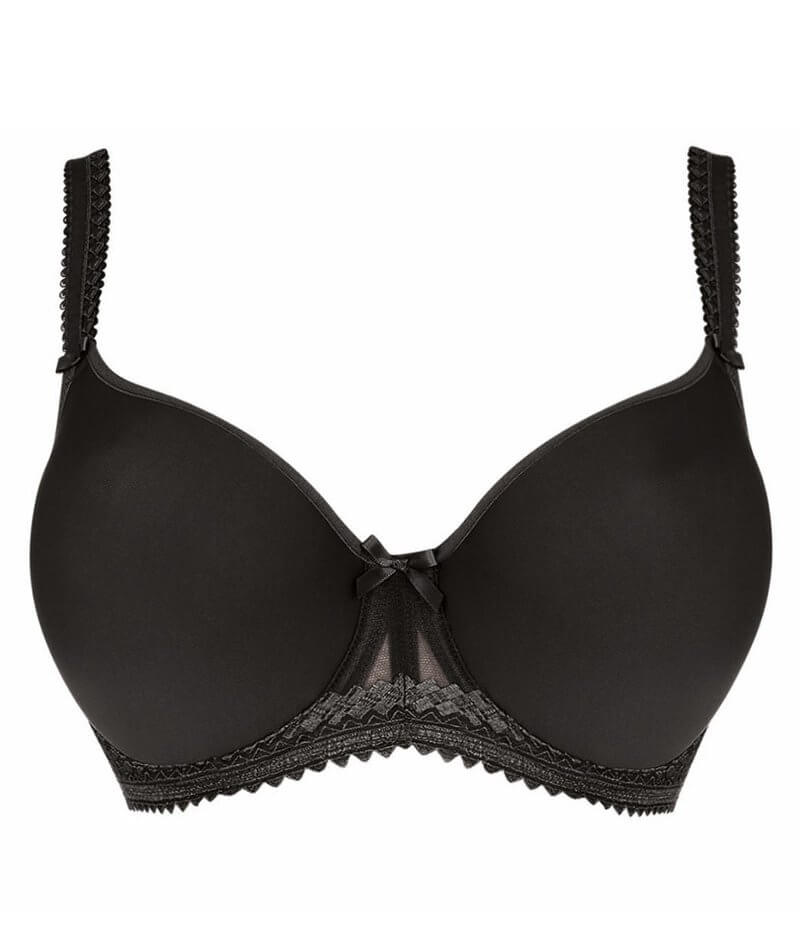 Fantasie Rebecca Moulded Spacer with Embroidery Underwired Bra - Black -  Curvy Bras