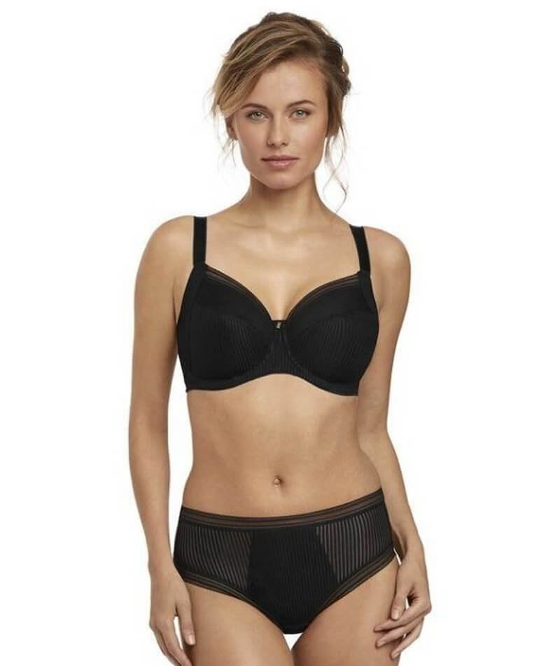 Cate Full Cup Banded Bra - Black - Chérie Amour