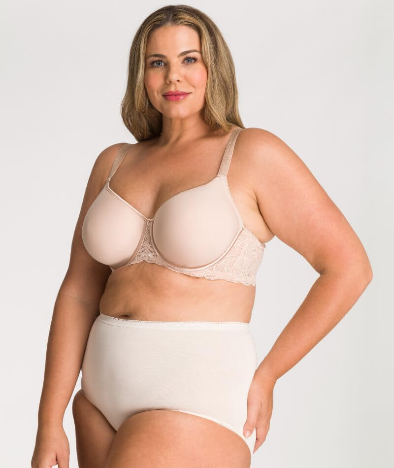 Plusform Instant Shaping Crossover Bra with Lace Cups 1685