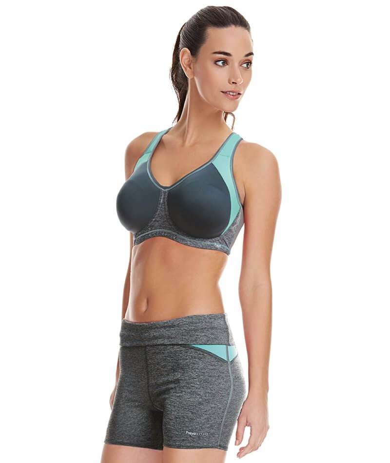 The Freya Active Sonic Underwire Moulded Sports Bra, Carbon Grey