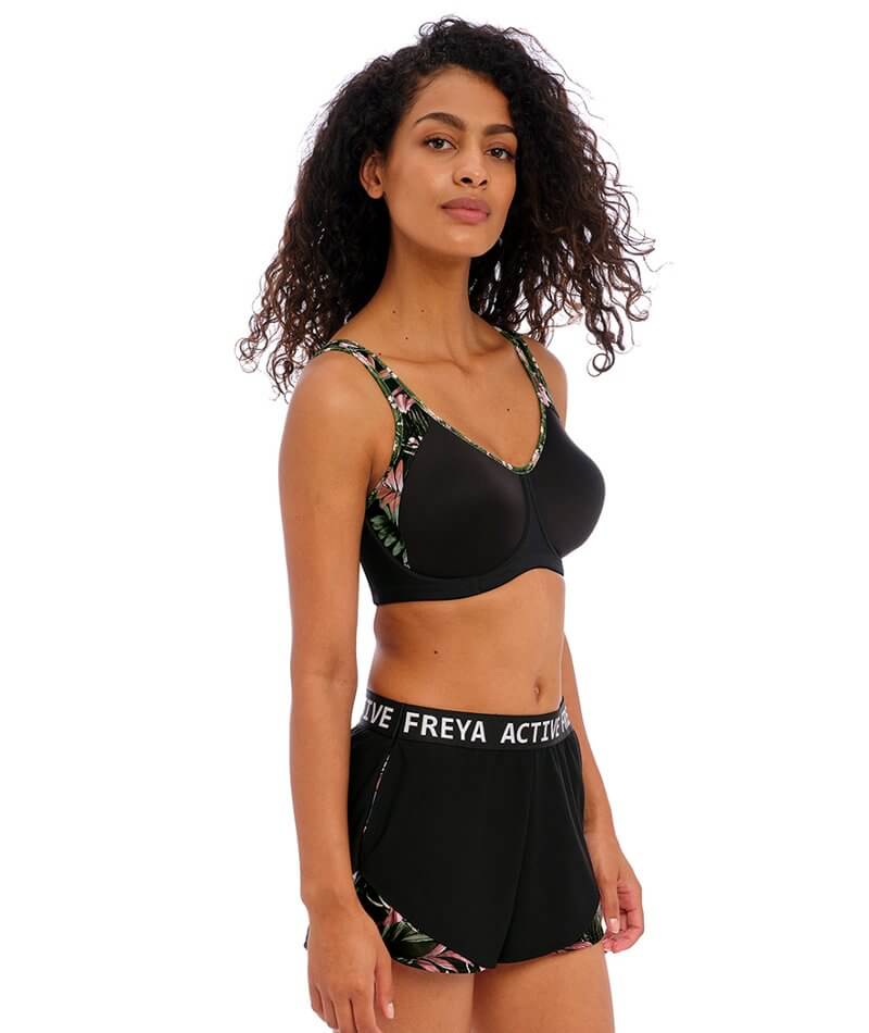 Freya Active Sonic Underwired Moulded Sports Bra - Pure Leopard Black -  Curvy Bras