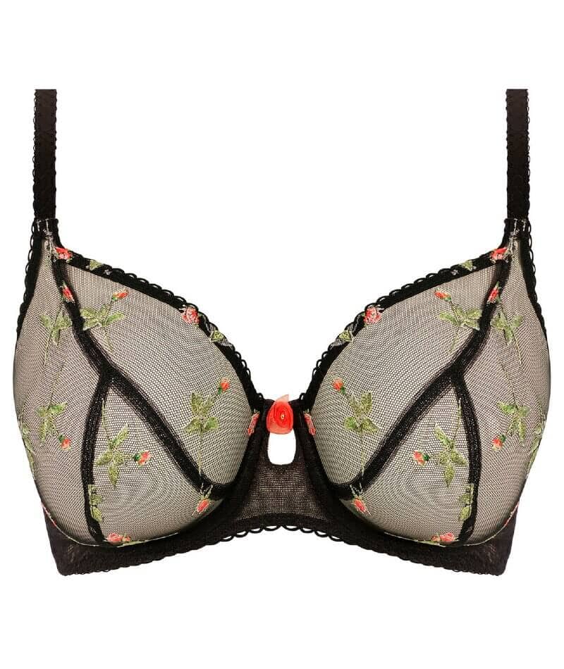 Buy Calvin Klein Green Floral Lace Lace Plunge Bra from Next USA