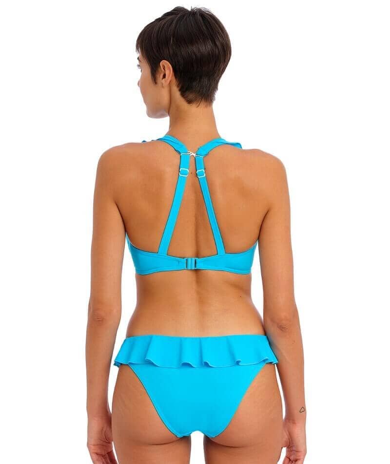Freya Swim Jewel Cove Underwire High Apex Bikini Top - Plain Turquoise -  Curvy Bras