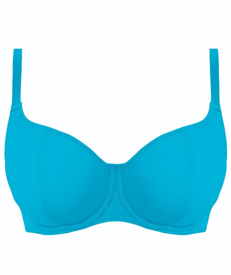 Freya Swim Jewel Cove Underwire Sweetheart Bikini Top - Plain Turquois -  Curvy Bras