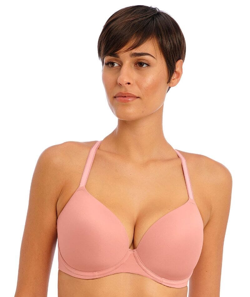 Bare The Favorite Wire-Free Smoothing T-Shirt Bra 32G, Ash Rose