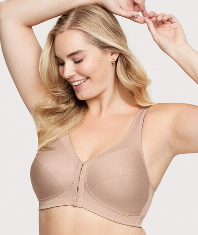 MagicLift Front-Closure Posture Back Bra Cafe Band, 58