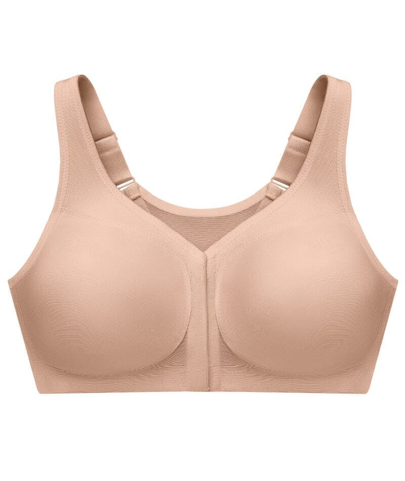 Glamorise Womens Magiclift Front-closure Posture Back Wirefree Bra 1265  Café 58f : Target