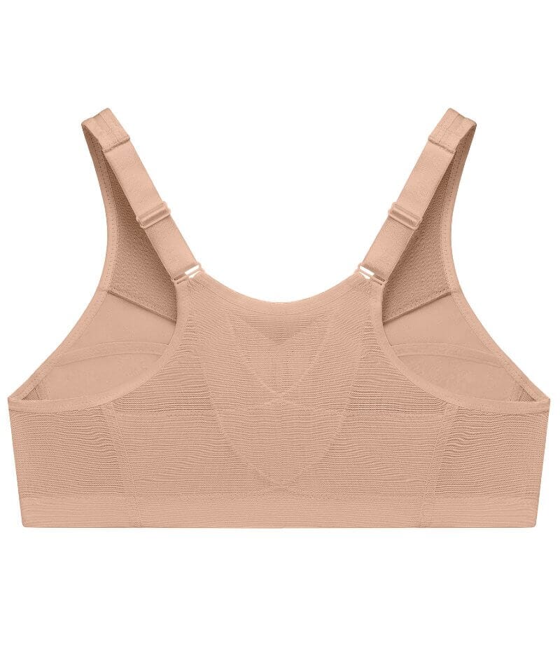 Glamorise MagicLift Front-Closure Wire-free Posture Back Bra - Cafe ...