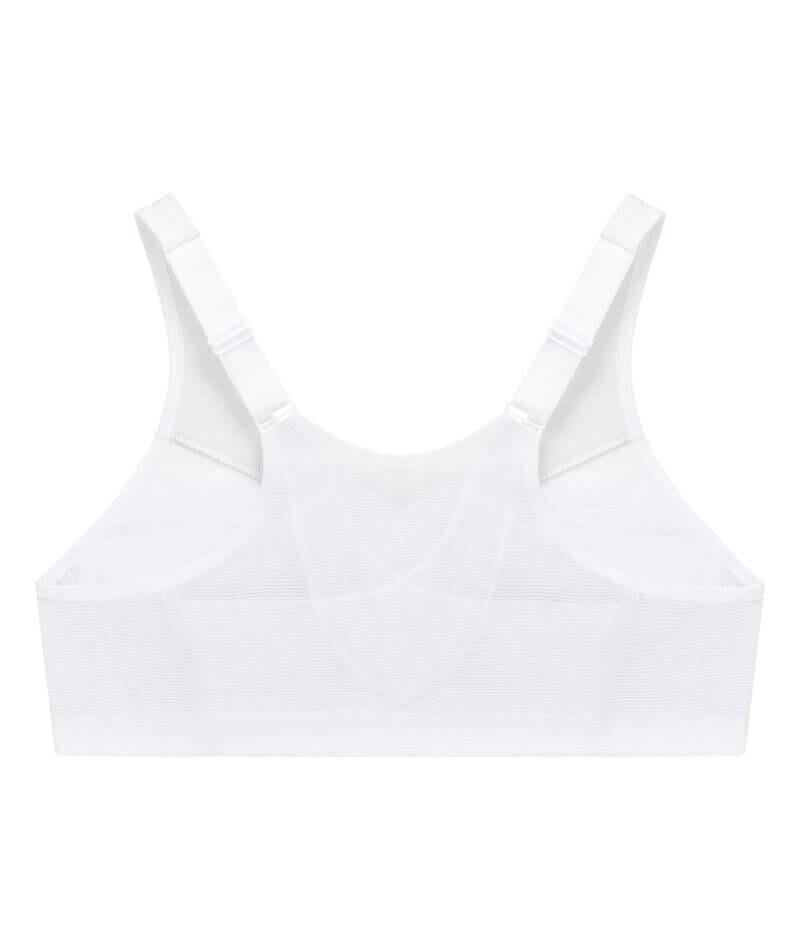Exclare Women's Front Closure Full Coverage Wirefree Posture Back Everyday  Bra(White,38C) 