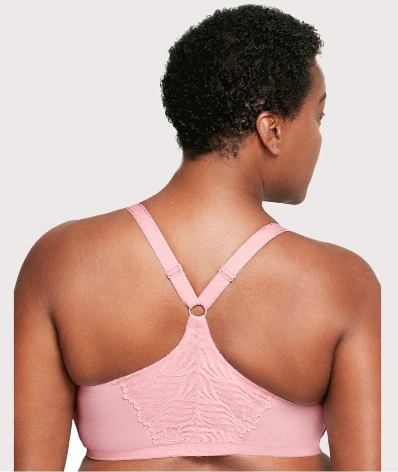 Comfortable Pink Padded Front Closure T-Shirt Bra