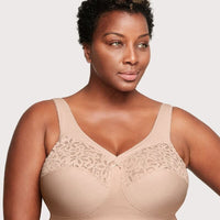 Glamorise Womens Magiclift Cotton Support Wirefree Bra 1001 Lilac 40dd :  Target