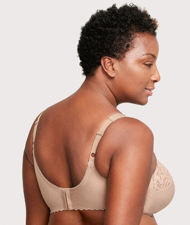 Glamorise Magiclift Seamless Support Wire-Free T-Shirt Bra - Cafe - Curvy