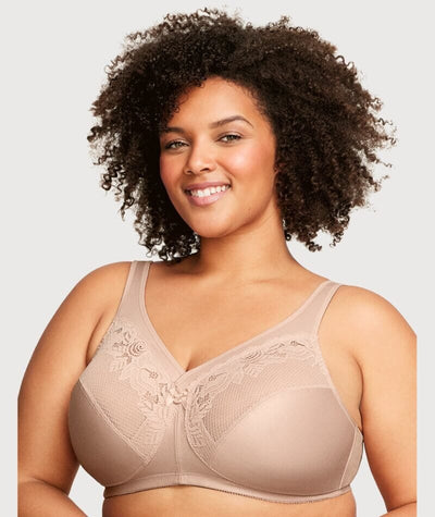 Plus Size Women's Full Cup Minimizer Bras Non-Padded Wirefree Bralette 36B- 44G