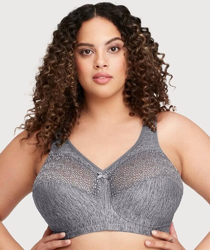 Glamorise COMFORT LIFT Bra 50C (WIRELESS) Support ~Soft Airy Lace~ Taupe  NEW
