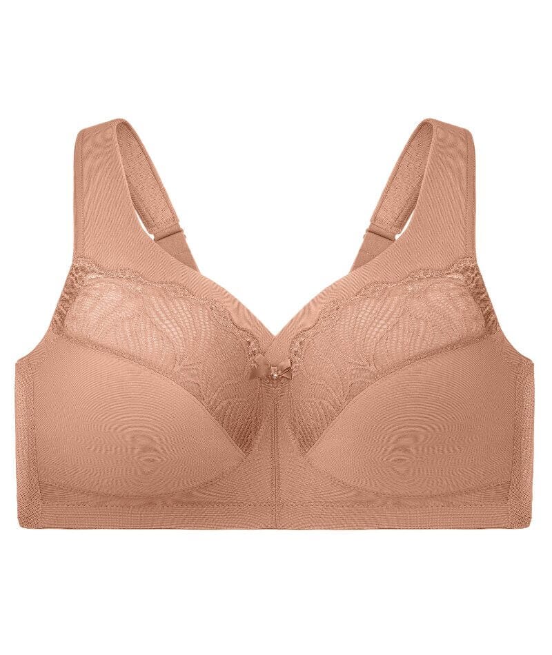 Glamorise MagicLift Natural Shape Support Wire-free Bra - Cappuccino -  Curvy Bras