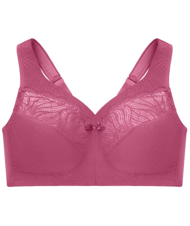 Buy Floret Natural Lift Wirefree Lace Bra - Magenta at Rs.379